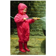 Child's Waterproof Rainsuit Boys Girls All In One Suit with Hood 90cm Age 1 To 3