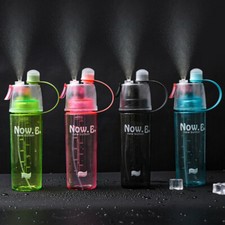 Mist Spray Water Bottle Portable Sports Travel Plastic Climbing Drinking Bottles