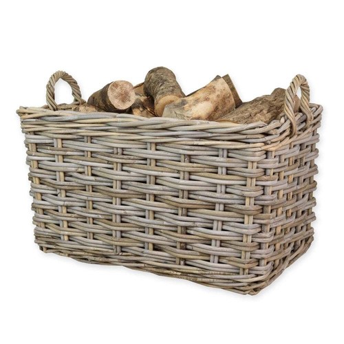 Grey buff rattan rectangular - &,