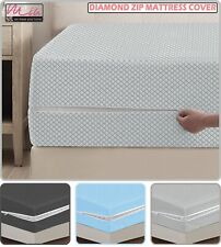Zipped Mattress Protector Encasement Anti Bed Bug Matress Cover Double King Size