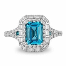 4.10 Ct Aquamarine Art Deco