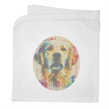' Golden Retriever Portrait' Cotton Baby Blanket / Shawl (BY00040660)