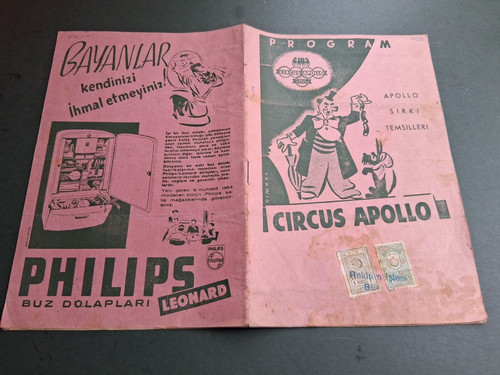 1954 turkey tournee - turkey, program