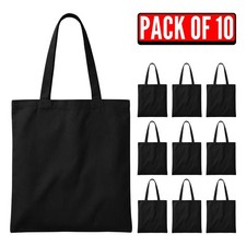Black Plain Tote Bag – DIY