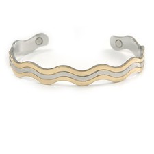 Men Women Two Tone Wavy Design