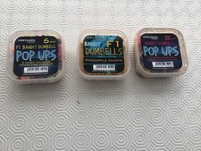 3 Tubs of Drennan Dumbell Fishing Pop Ups Carp Bream Bait