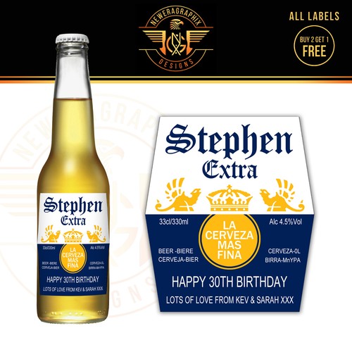 Personalised beer lager - personalised,