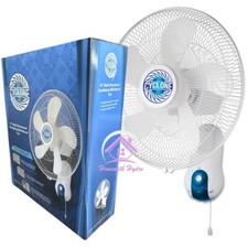 16" Wall Fan Oscillating Unique O Pattern Air Movement 3 speed Wind King Cyclone