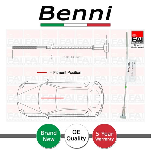Hand brake cable front benni - cable,