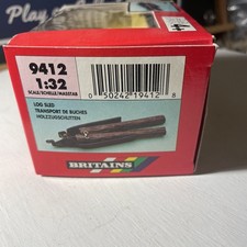 1:32 Britains Farm 9412 TIMBER Transport SLED with WINCH & 2 TREE LOGS