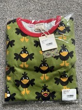 BNWT Maxomorra Organic Cotton Scandi Crow Pyjamas PJs 134/140 9-10 Years 