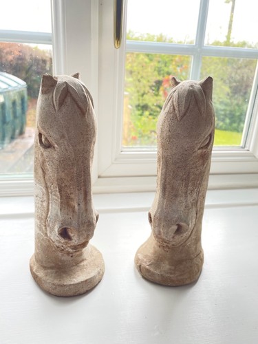 Vintage stone horse head - vintage,
