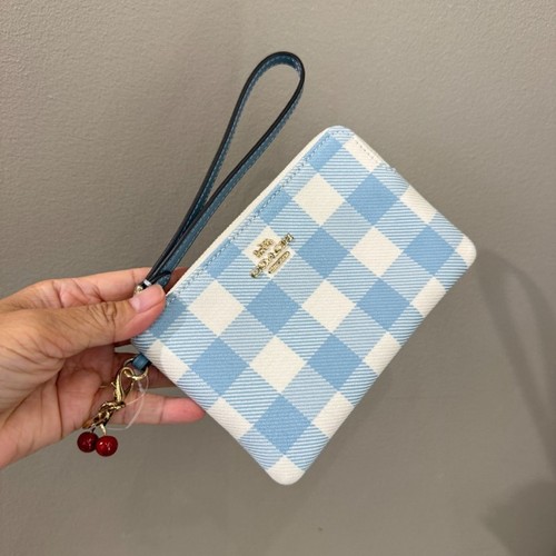 Coach corner zip - wristlet, with