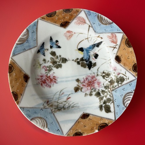 Asian porcelain plate birds - plate,