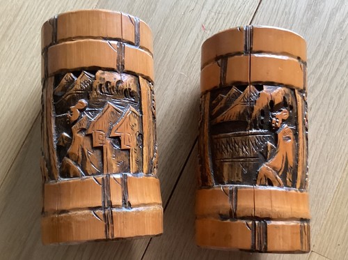 Vintage pair hand carved - vintage, hand-carved
