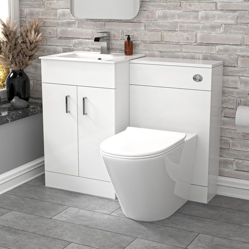 Nes home 1000mm gloss white - gloss,