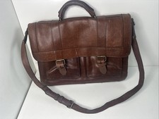 Vintage Brown Leather Satchel - Made In New Zealand
