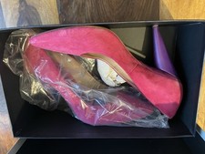 Woman’s Italian Fushia Pink and Purple Heeled Leather Court Shoe UK Size 7