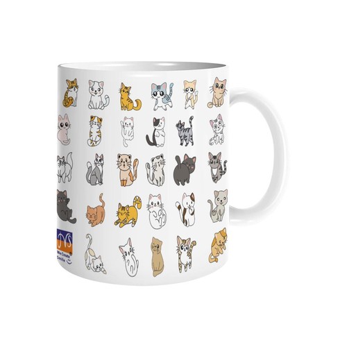 Coffee mugs with cute cats - with,