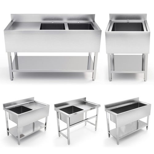 Stainless steel catering - steel, sink