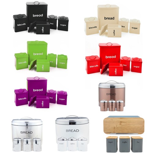 Pcs metal bread bin - metal,