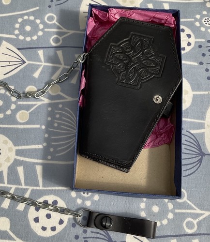 Black leather coffin - leather, wallet