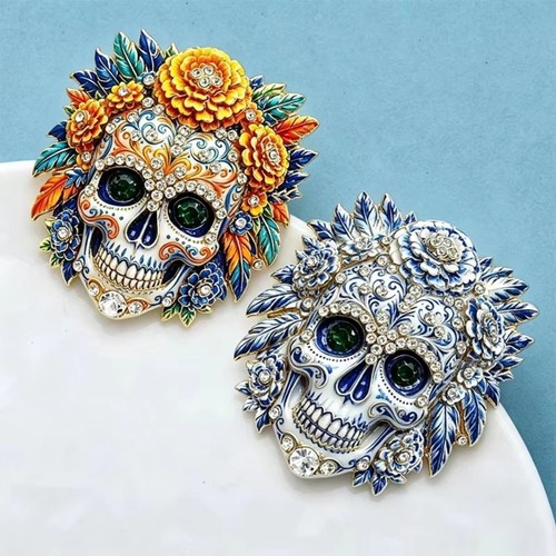 Rhinestone hallowmas lapel pin - hallowmas,