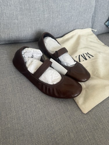 Zara soft leather ballerina - soft,