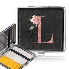 Black Cigarette Case Box Metal