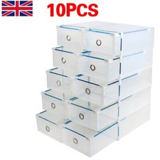 10x Clear Plastic Shoe Storage