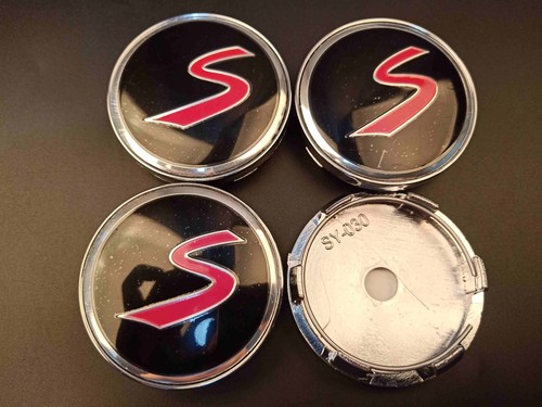 4pcs 60mm mini cooper logo - s,