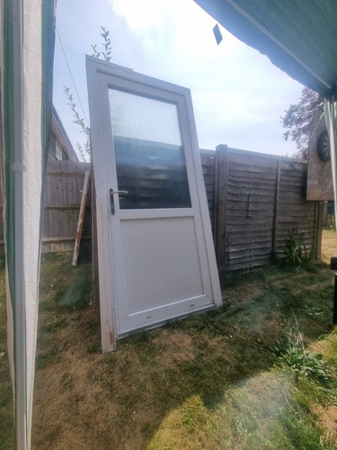 Large double glazed upvc front - glazed,