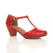 WOMENS LADIES MID BLOCK HEEL