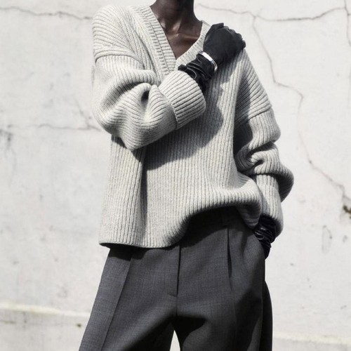 Cos layered neck - v,