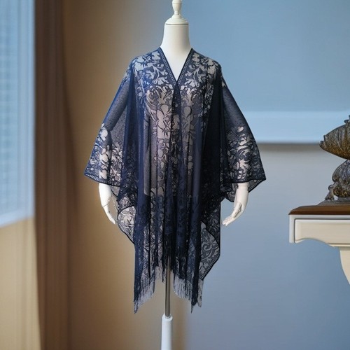 Beach cover lace kimono - up,