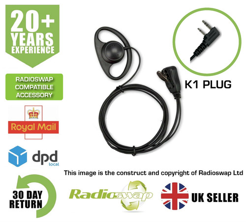 Shape earpiece with mic - d-shape,