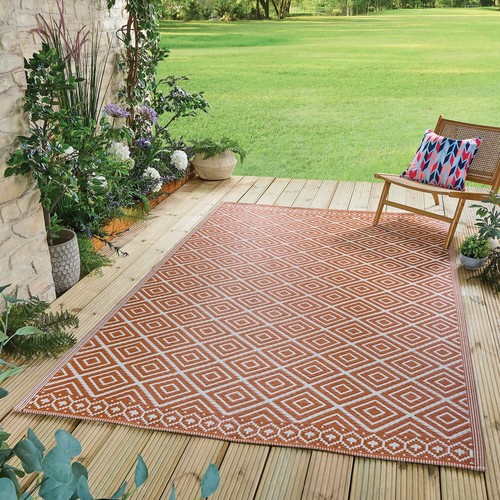 Outdoor aztec garden - garden, rug