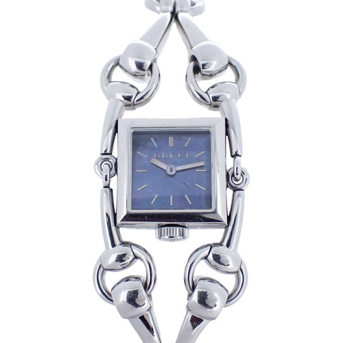 Gucci signoria blue shell dial - gucci,