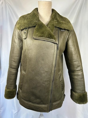 Khaki faux shearling - m&s,
