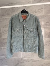 Levis Corduroy Trucker Jacket Micro Cord - Medium - Sage Green