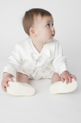 Baby boys christening romper - baby,