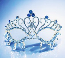 Blue Crystal Masquerade Mask
