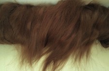 30g (approx 1oz) MOHAIR - FINE MEDIUM BROWN MOHAIR  