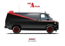 The A Team Van Illustration Car Art GMC Vandura Poster Car Art