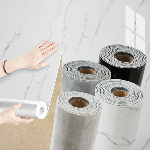 Pvc marble wallpaper kitchen - pvc,
