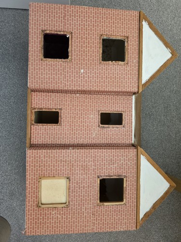 Vintage wooden dolls house - wooden,