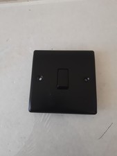 BG Nexus Metal Matt Black Single Light Switch NFB12 20 Amp