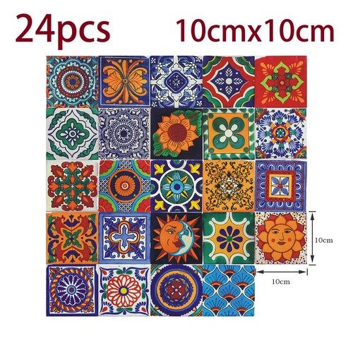 24x vintage moroccan stickers - 24x,