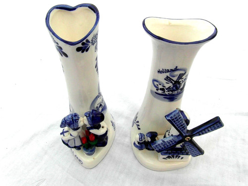 Pair delft china - pair, vases