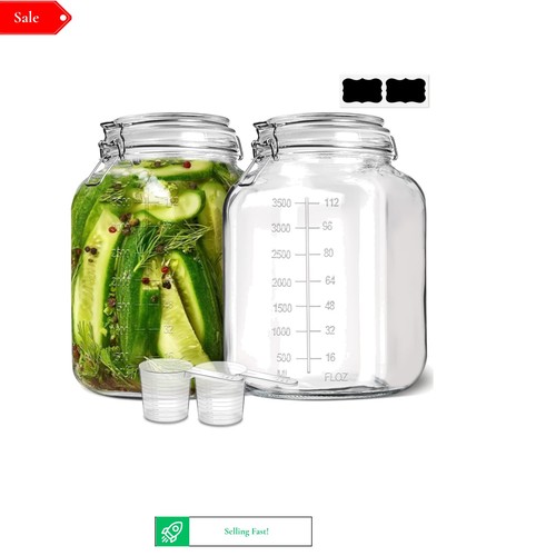 Glass storage jars with - glass,